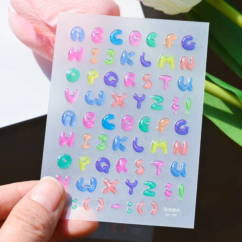5D Jelly Nail Art Stickers – Cute & Creative Designs