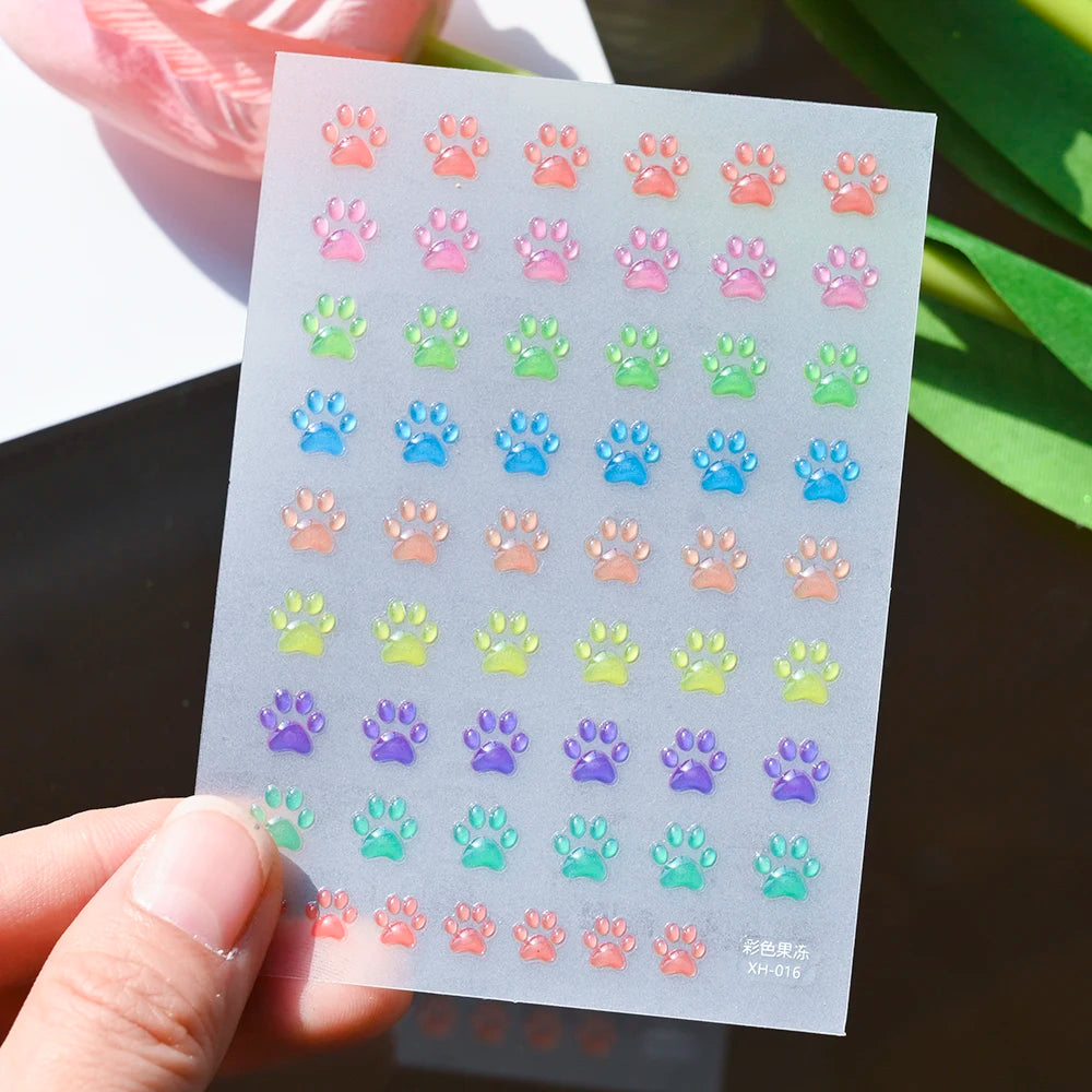 5D Jelly Nail Art Stickers – Cute & Creative Designs