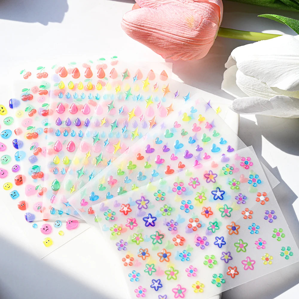 5D Jelly Nail Art Stickers – Cute & Creative Designs