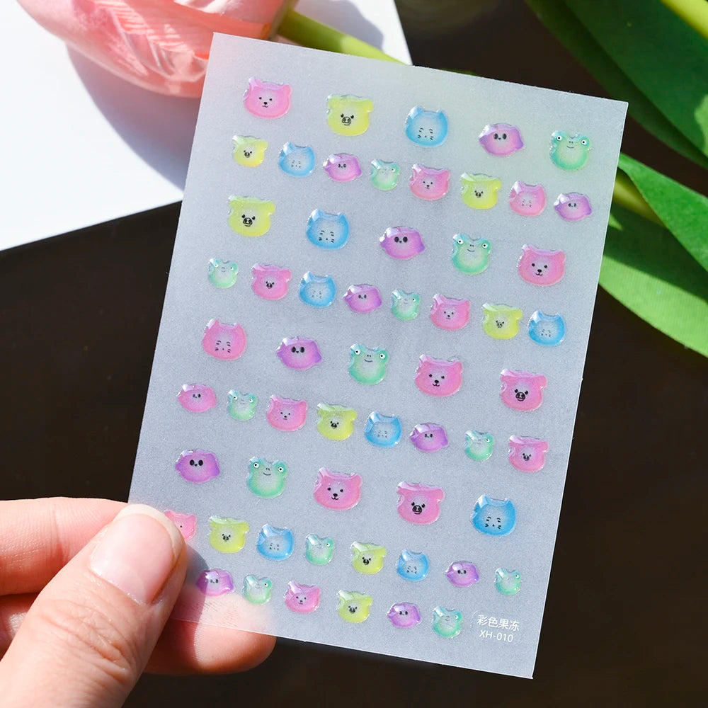 5D Jelly Nail Art Stickers – Cute & Creative Designs