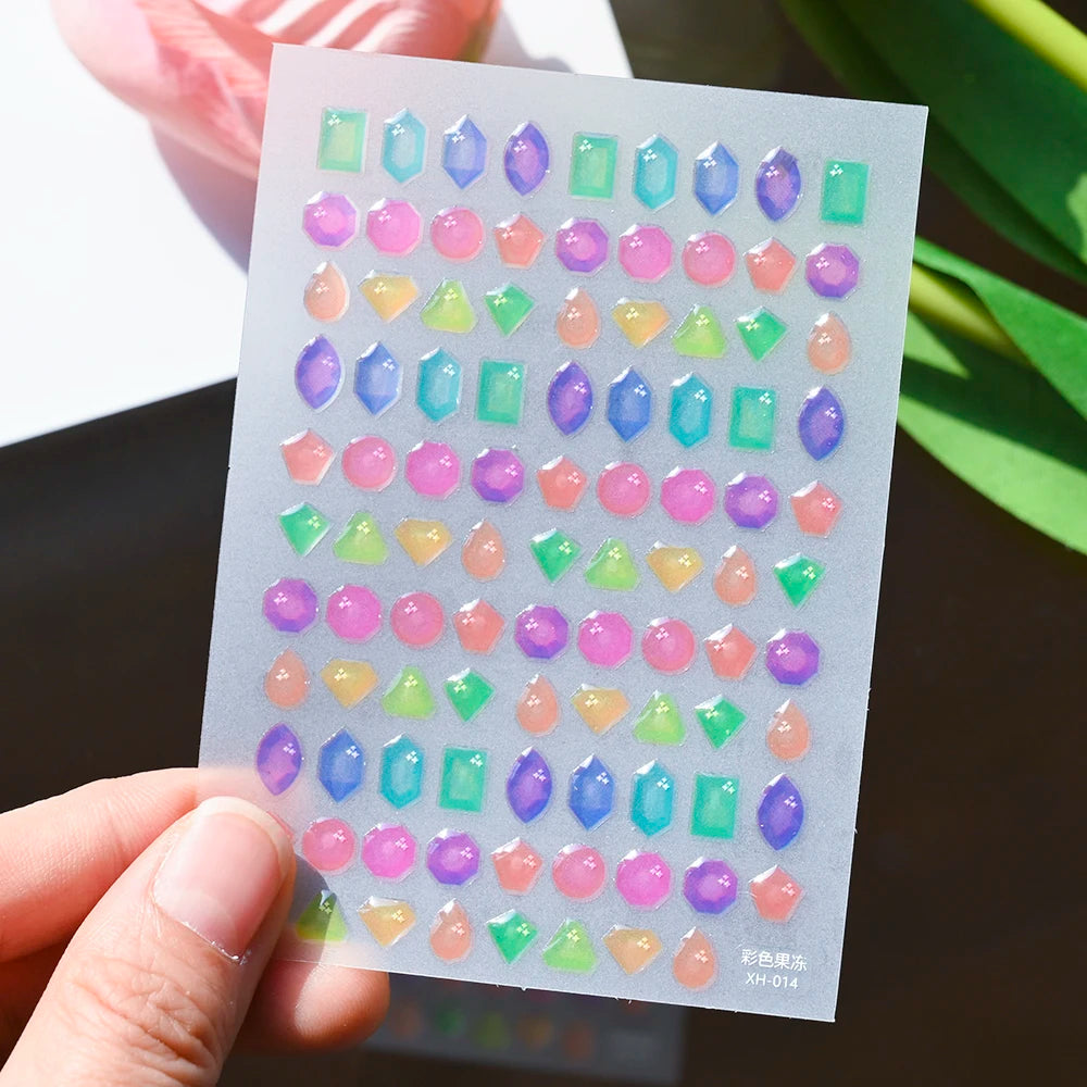 5D Jelly Nail Art Stickers – Cute & Creative Designs