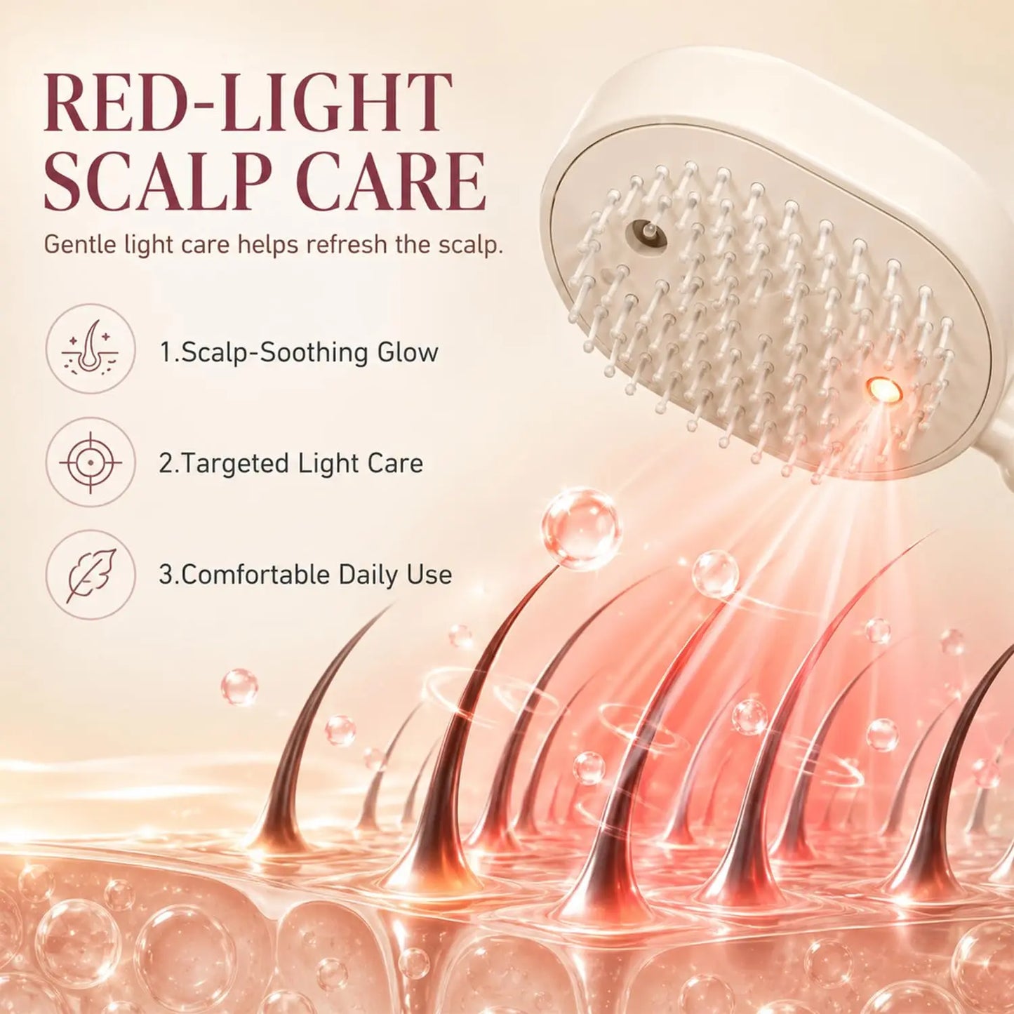 2-in-1 Anti-Frizz Spray Hair Brush