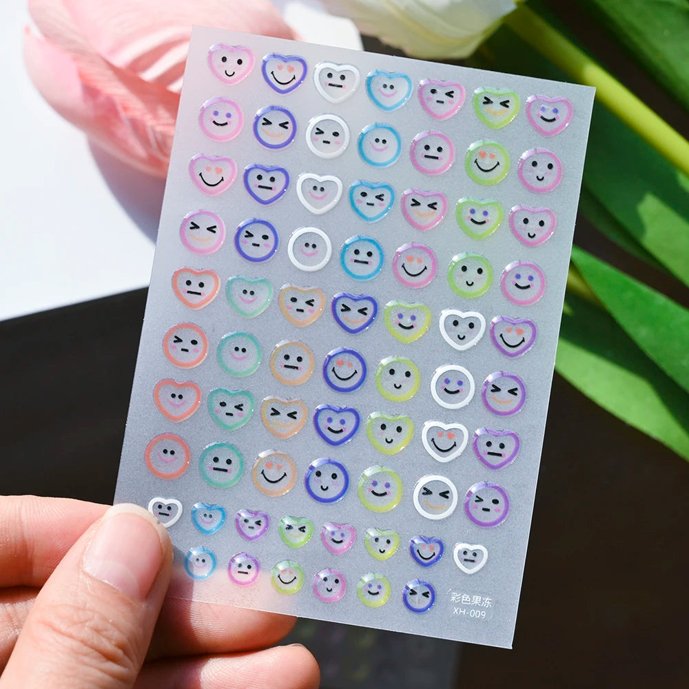 5D Jelly Nail Art Stickers – Cute & Creative Designs