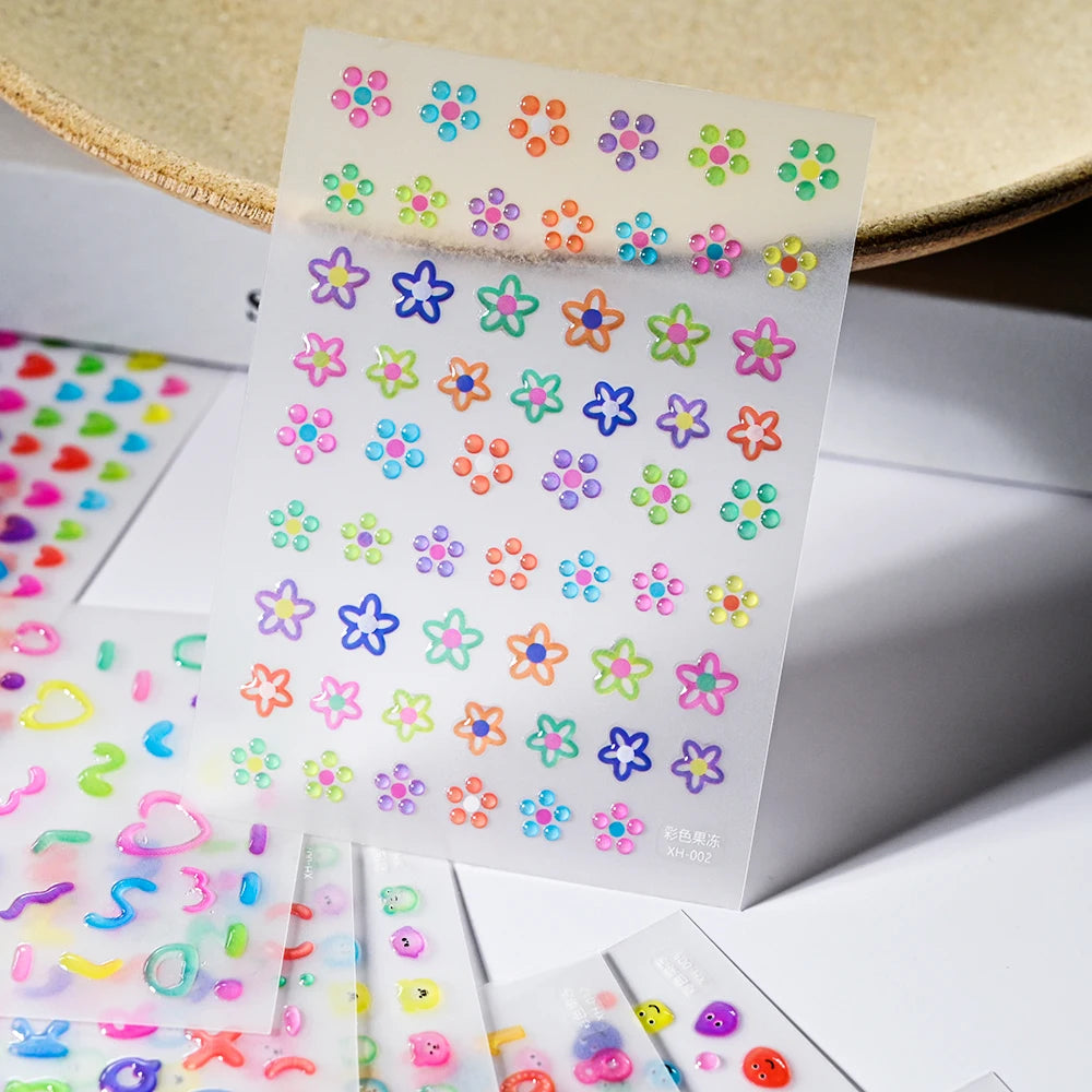 5D Jelly Nail Art Stickers – Cute & Creative Designs